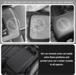 Funda de cojín para reposabrazos de carro, protege la consola central de desgaste.