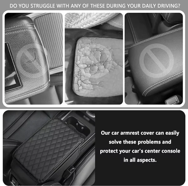 Funda de cojín para reposabrazos de carro, protege la consola central de desgaste.