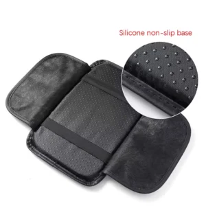 Funda de cojín para reposabrazos de carro con base de silicona antideslizante.
