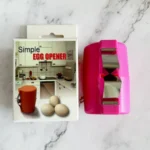 Set x2 abre huevos rosado y empaque de cocina con huevos.