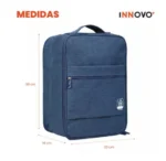 Bolso organizador de viaje azul para zapatos, medidas 30x14x23 cm.