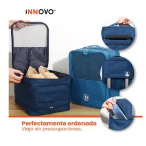 Set x2 Bolso Organizador de Viaje Zapatos Azul