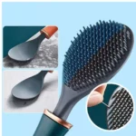 Escobilla de silicona con cerdas para limpieza profunda de asientos de inodoro, eficaz y duradera.