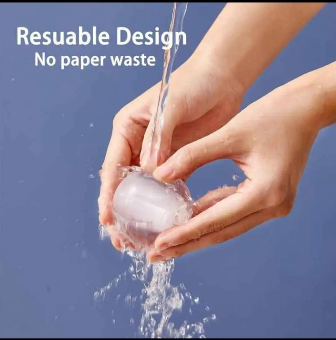 Bola quita pelos lavable bajo chorro de agua, diseño sin desperdicio de papel.