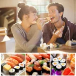 Molde para cortar sushi con ranuras para preparar rollos perfectos en casa.