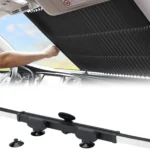 Parasol retráctil para carro, fácil de instalar en parabrisas, protege del sol.