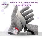 Set x2 guantes anticorte resistentes ONIXTECH protegiendo manos de cuchillo.