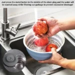 Tapón de drenaje de silicona multifunción para lavar frutas, con filtro para evitar atascos.