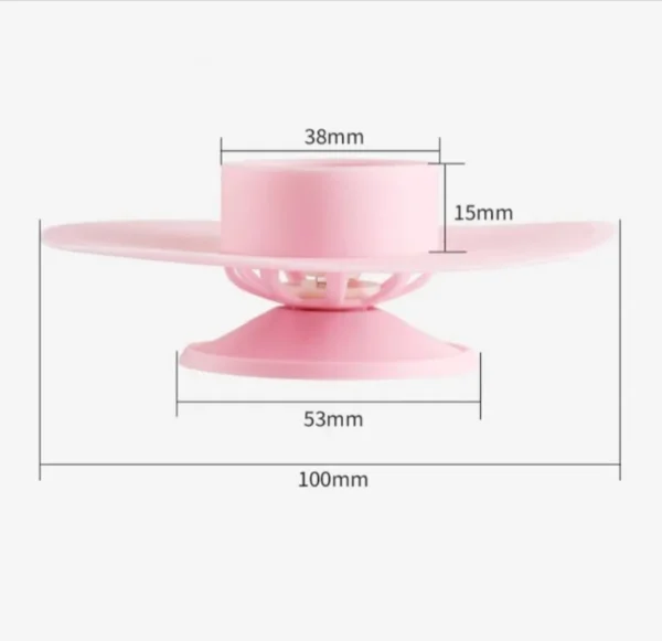 Tapon de silicona multifuncio rosa: 38x15mm, ancho 53mm y largo 100mm.