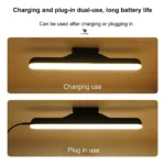 Set x2 Lámpara Escritorio Magnética LED: dual-use, larga vida útil, carga o enchufada.