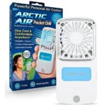 Ventilador de mano Arctic Air Pocket Chill recargable, potente y portátil para aire fresco en cualquier lugar.