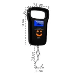 Balanza digital de equipaje con gancho, portátil, 13 cm de alto, 7.5 cm de ancho, 3 cm de gancho.