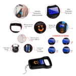 Balanza digital de equipaje portátil con gancho, pantalla LCD y 4 unidades de medida.