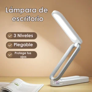 Lámpara de escritorio plegable portátil con 3 niveles de brillo para proteger tus ojos.