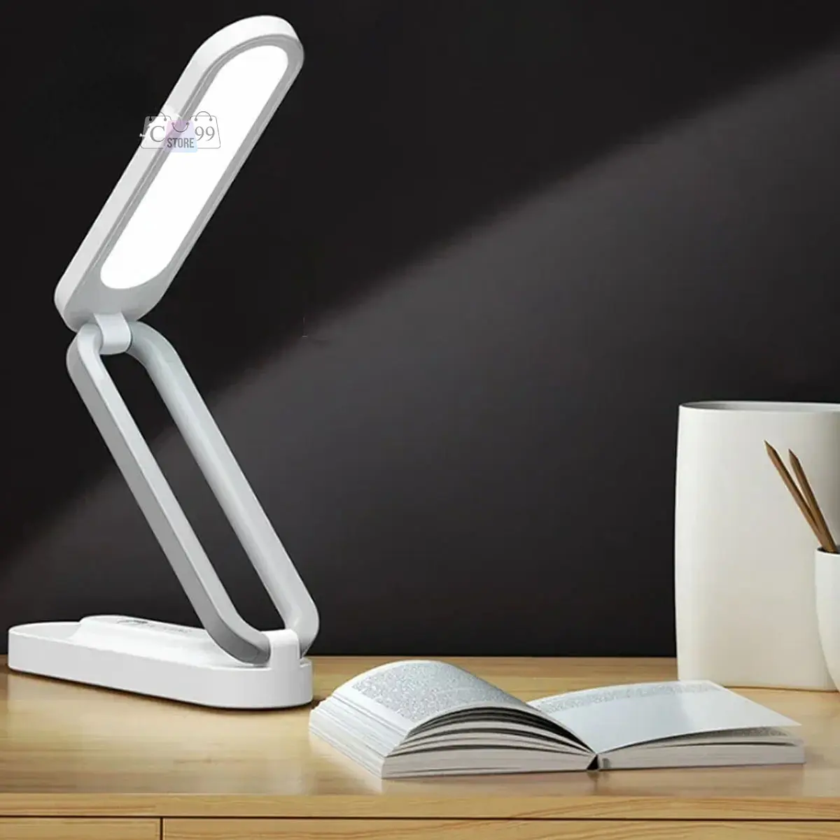 Lámpara LED plegable portátil para escritorio, moderna y elegante.