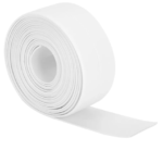 Rollo de cinta selladora de humedad blanca de 2,2 cm x 3,2 m con borde curvado.