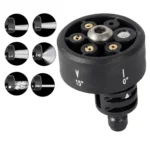 Cabezal boquilla 6 en 1 para hidrolavadora con 6 patrones de chorro ajustables, ideal para limpieza.