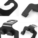Gancho multifuncional para silla de carro, soporte negro para reposacabezas.