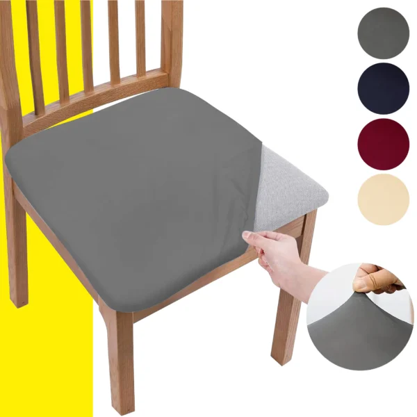 Forros protectores grises para asiento de silla, set x2, fácil de instalar.