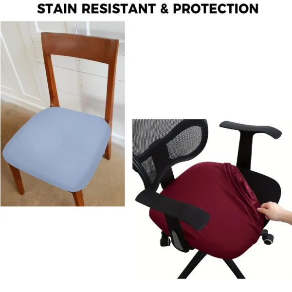 Forro protector para asiento de silla, set x2, ideal para sillas de comedor y de oficina.