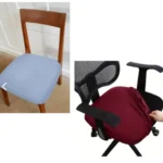 Forro protector de asiento para silla de oficina, color vino cUv2
