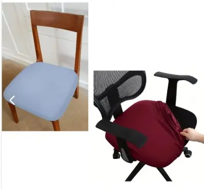 Forro protector de asiento para silla de oficina, color vino cUv2