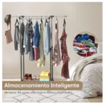 Perchero organizador de ropa dual: cuelga y exhibe tus prendas de manera inteligente.