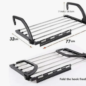 Tendedero de ropa A2503-473, compacto y plegable, ideal para balcones, 77 cm de largo.