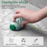 Quitapelos lavable y reutilizable removiendo pelusa y suciedad de sofá.