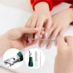 Cortaúñas angulado para tratar uñas encarnadas, lima y herramientas de manicura.