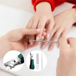 Cortaúñas angulado para tratar uñas encarnadas, lima y herramientas de manicura.