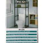 Estante organizador para baño sobre inodoro, estructura "H", 4 niveles, moderno y fácil de armar.