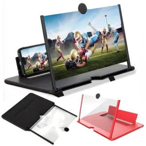 Amplificador de pantalla para celular con de partido de fútbol americano.