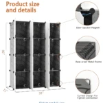 Armario organizador 3 cuerpos: 50" alto x 38" ancho x 12" profundo. Detalles: imán, marco metálico.