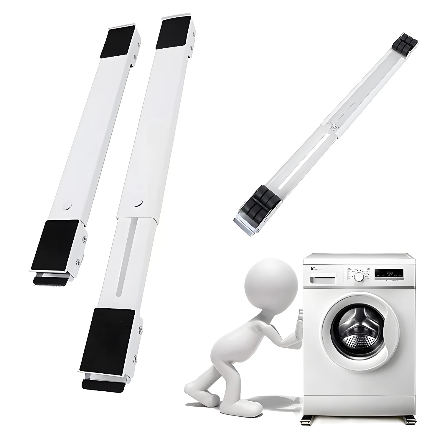 Base ajustable para lavadora y nevera. Soporte móvil.