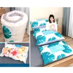 Set x2 bolsas de compresión para cobijas 100x80cm, guardado de ropa y almacenamiento al vacío.