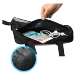 Bolso multipropósito para bicicleta con estuche impermeable, ideal para guardar celular y audífonos.