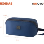Bolso organizador de viaje para ropa interior, medidas 28x14x12.5 cm, azul oscuro.