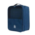 Bolso organizador azul de viaje para zapatos, ideal para organizar tu equipaje.