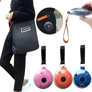 Bolso retractil para compras plegable y portátil, ideal para el uso diario.