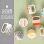 Cepillo de silicona para shampoo, diseño único para limpieza profunda y masaje corporal.