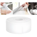 Rollo de cinta selladora de humedad blanca para juntas de cocina, ventanas y estufa.