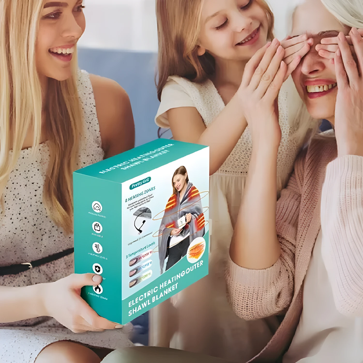 Cobija térmica manta eléctrica para regalar, modelo con calefacción, suaves y acogedoras.