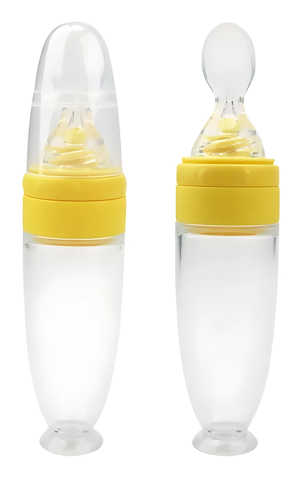 Set x3 cuchara biberón papillas bebé: ideal para alimentar con purés y compotas.