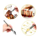 Cuchara para decorar pasteles: aplica glaseados y salsas con precisión en postres.