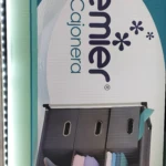 Estante armoir de 6 cajas gris claro con cajones de tela y organización para ropa.