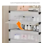 Estante organizador de zapatos con cajón, diseño práctico y contra el polvo.