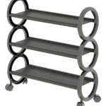 Estante para zapatos de 3 niveles con ruedas, organizador de almacenamiento para calzado