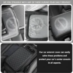 Funda de cojín para reposabrazos de carro, protege de desgaste y daños.