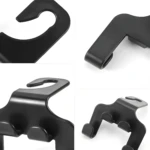 Gancho multifuncional negro para colgar objetos en silla de carro.